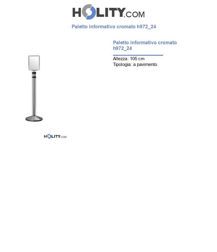 Paletto informativo cromato h972_24