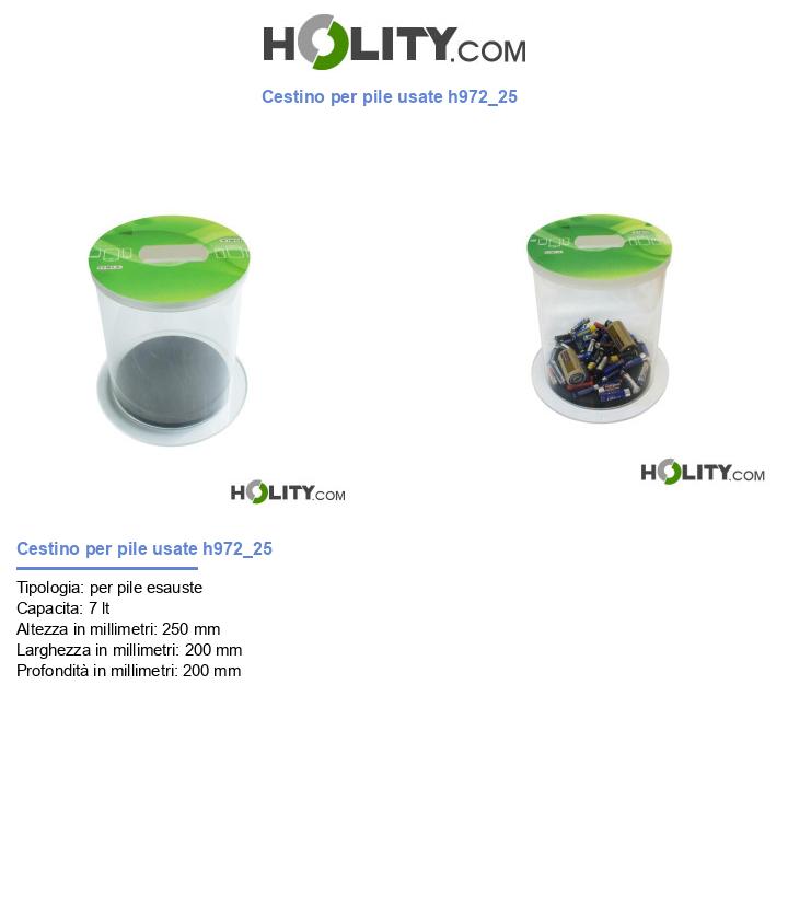 Cestino per pile usate h972_25