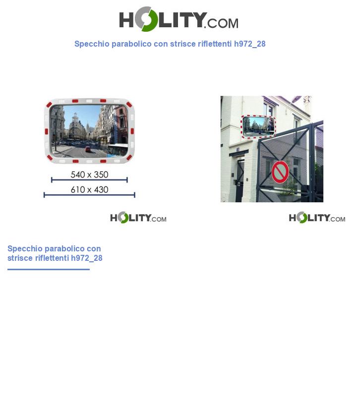 Specchio parabolico con strisce riflettenti h972_28