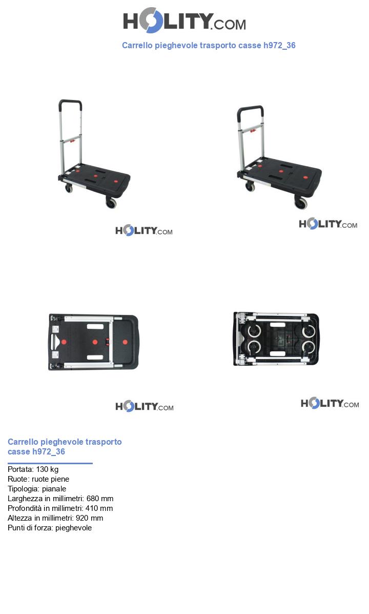 Carrello pieghevole trasporto casse h972_36