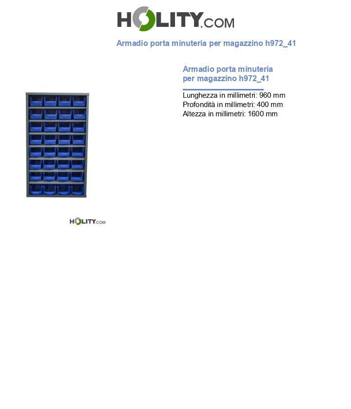 Armadio porta minuteria per magazzino h972_41