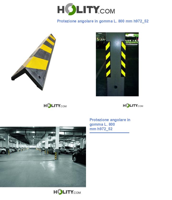 Protezione angolare in gomma L. 800 mm h972_52