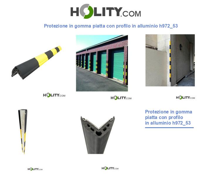 Protezione in gomma piatta con profilo in alluminio h972_53