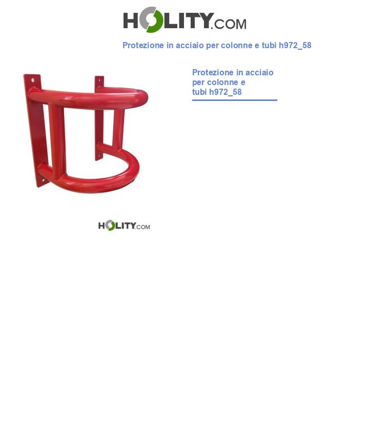 Protezione in acciaio per colonne e tubi h972_58