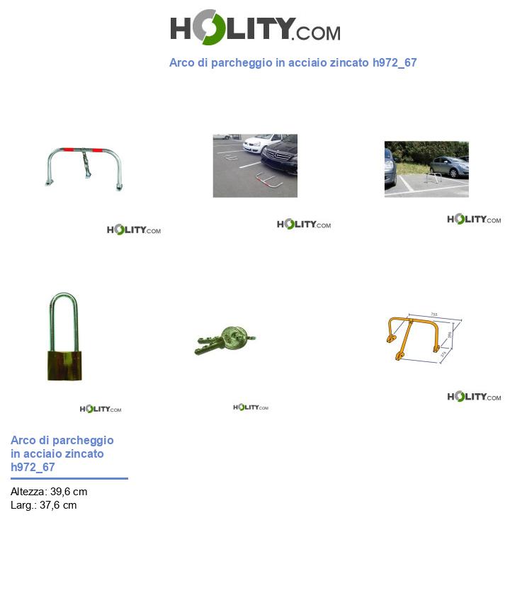 Arco di parcheggio in acciaio zincato h972_67