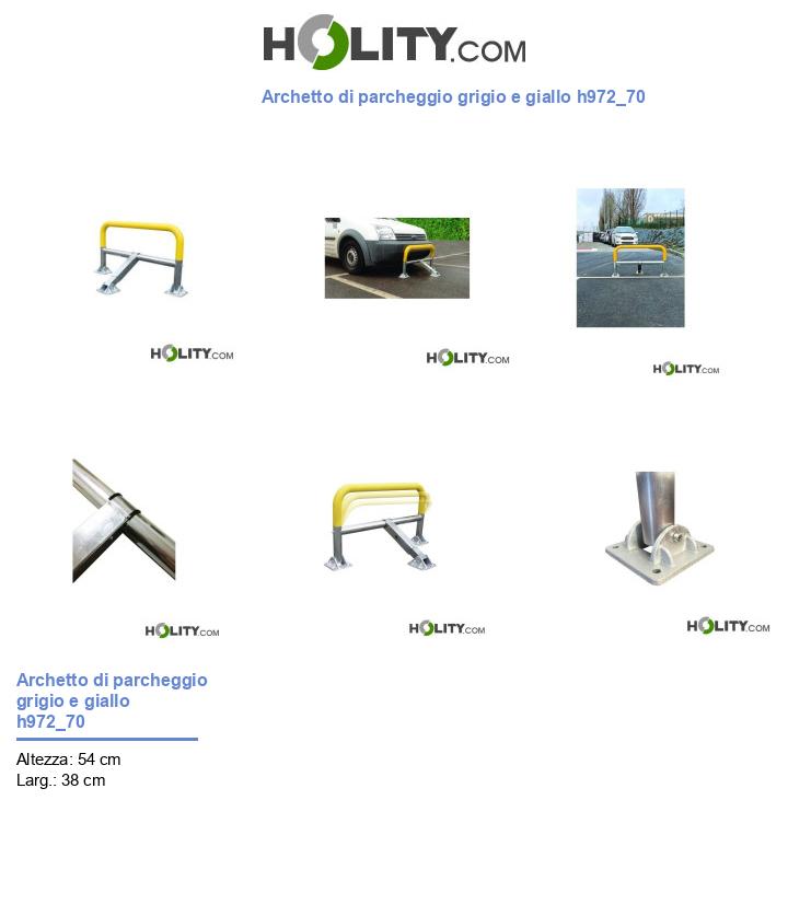 Archetto di parcheggio grigio e giallo h972_70