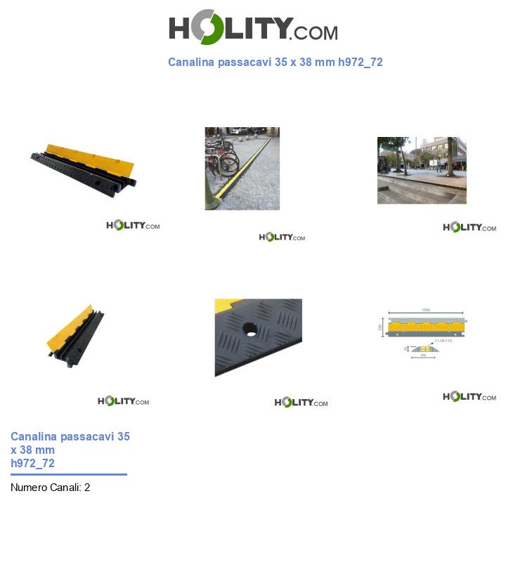 Canalina passacavi 35 x 38 mm h972_72