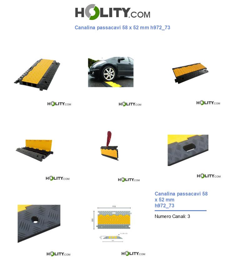 Canalina passacavi 58 x 52 mm h972_73