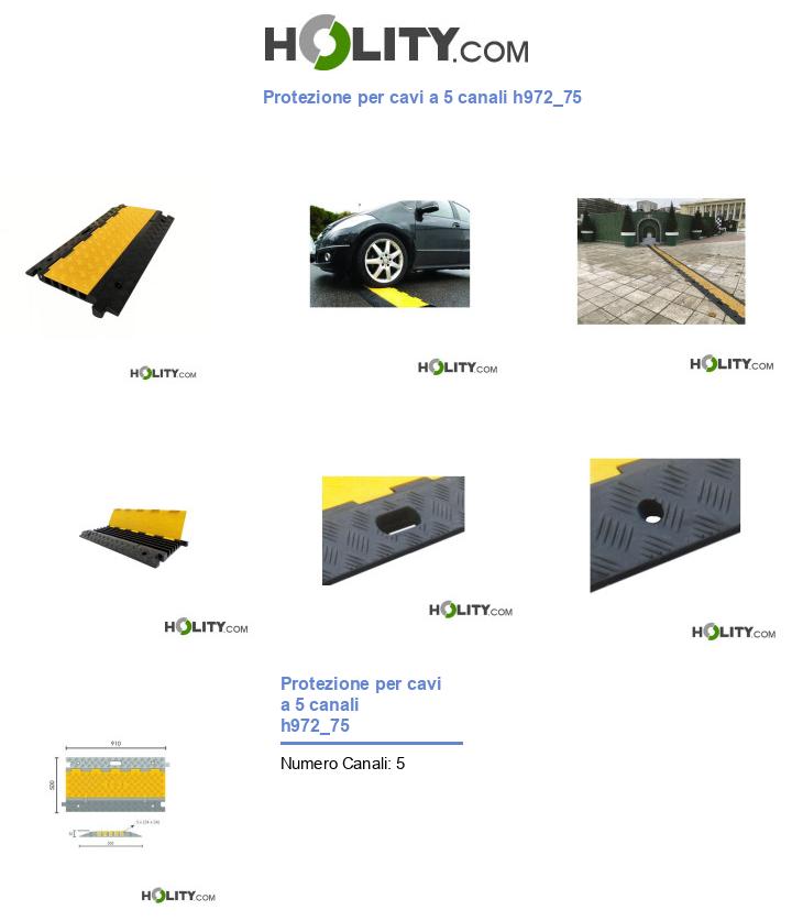 Protezione per cavi a 5 canali h972_75