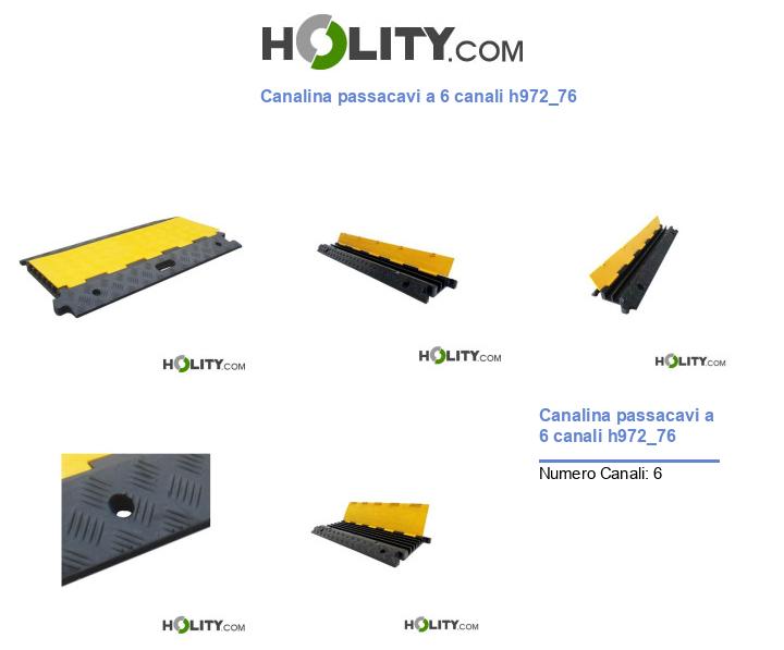 Canalina passacavi a 6 canali h972_76