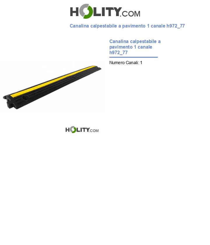 Canalina calpestabile a pavimento 1 canale h972_77