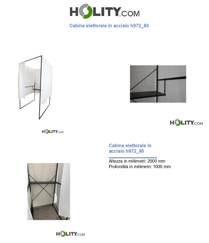 Cabina elettorale in acciaio h972_80
