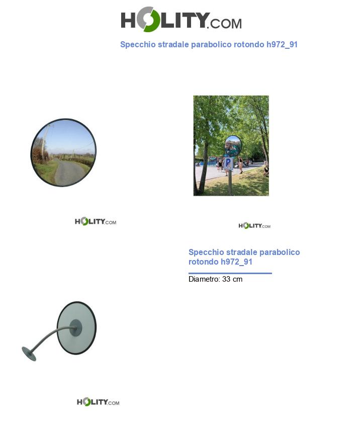 Specchio stradale parabolico rotondo h972_91
