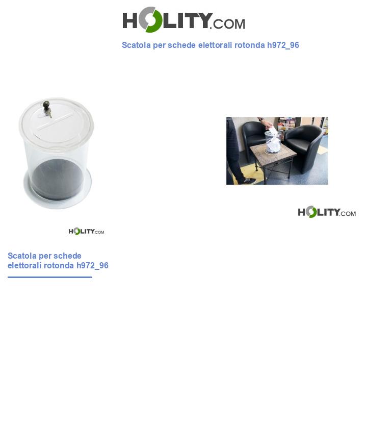 Scatola per schede elettorali rotonda h972_96