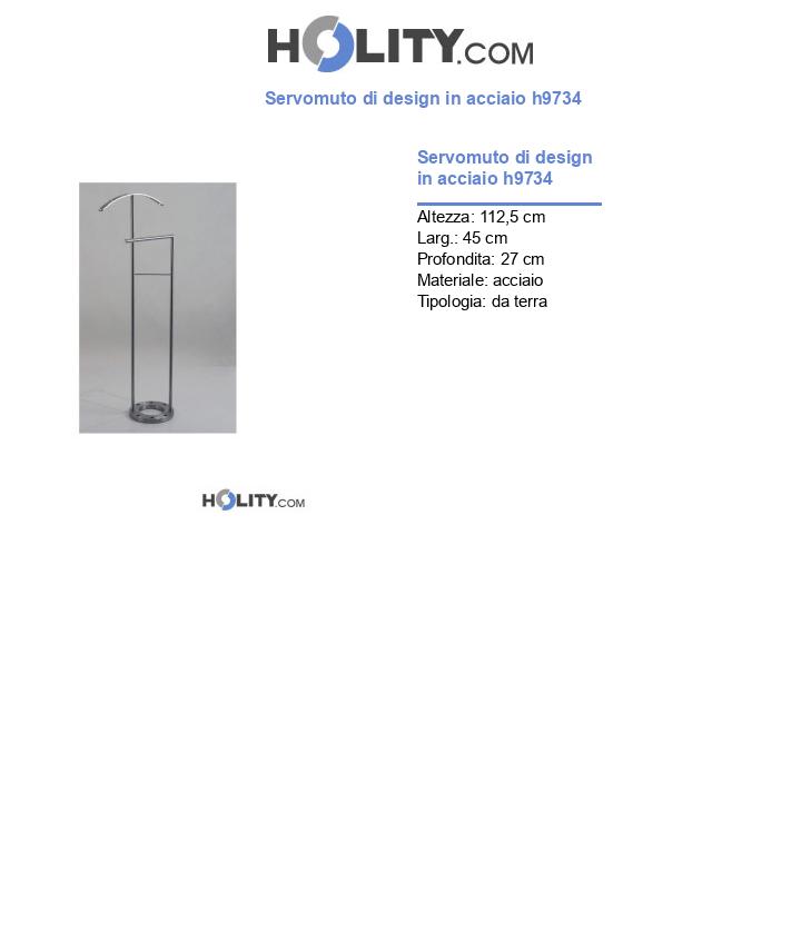 Servomuto di design in acciaio h9734