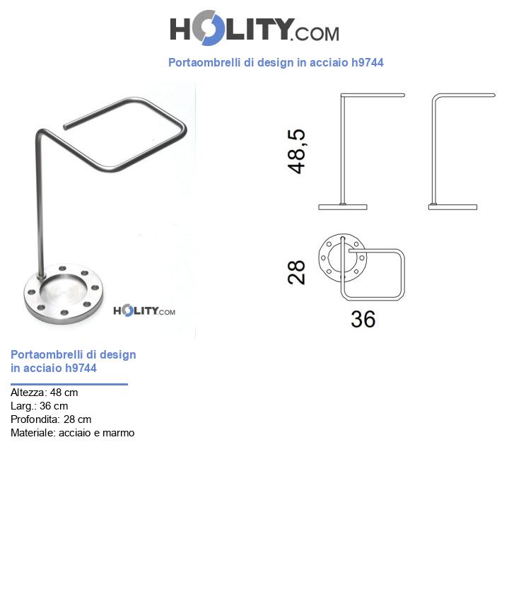 Portaombrelli di design in acciaio h9744