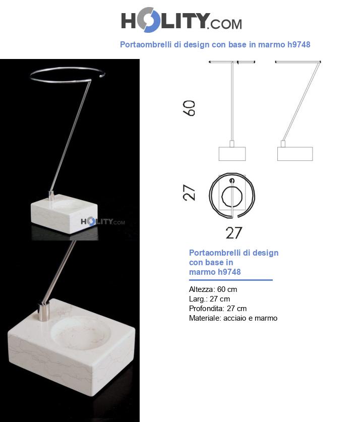 Portaombrelli di design con base in marmo h9748