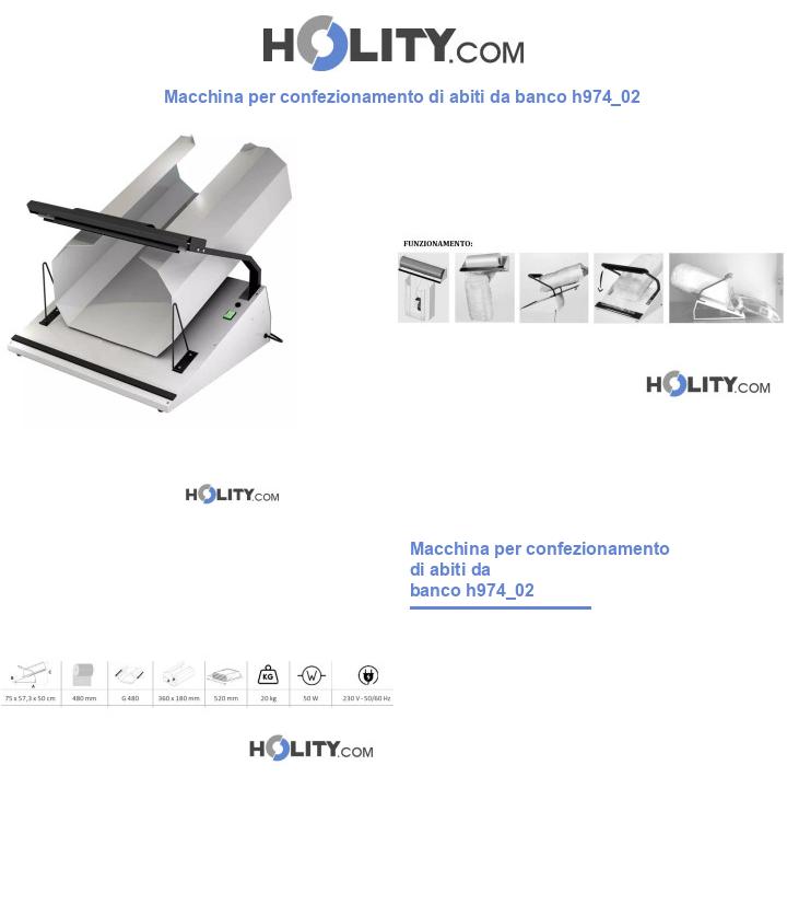 Macchina per confezionamento di abiti da banco h974_02