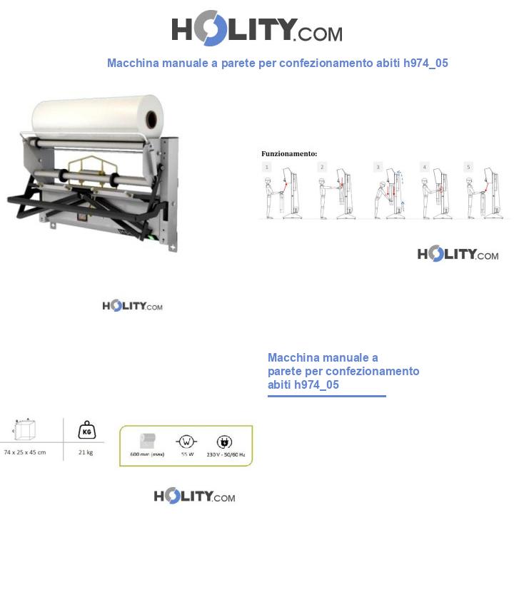 Macchina manuale a parete per confezionamento abiti h974_05