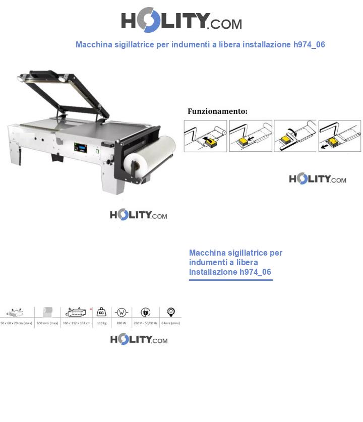 Macchina sigillatrice per indumenti a libera installazione h974_06
