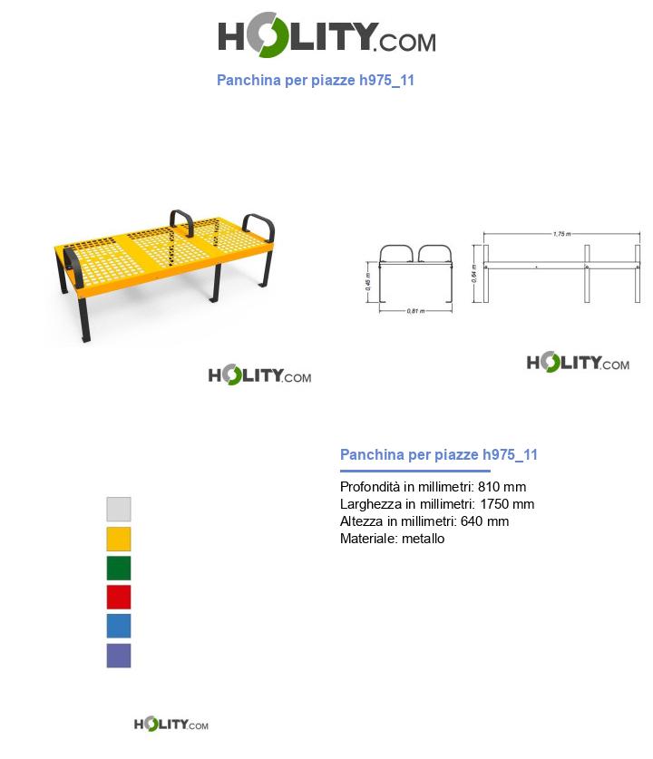 Panchina per piazze h975_11