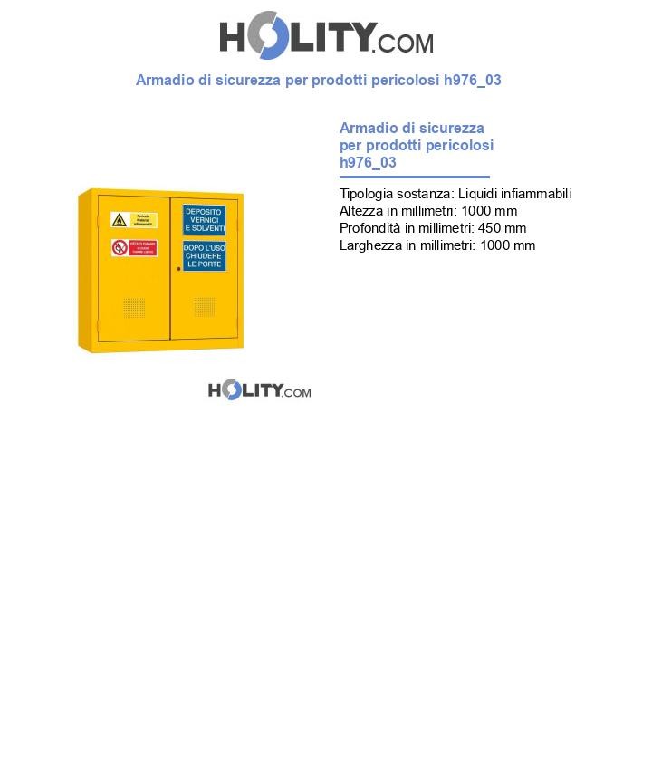 Armadio di sicurezza per prodotti pericolosi h976_03