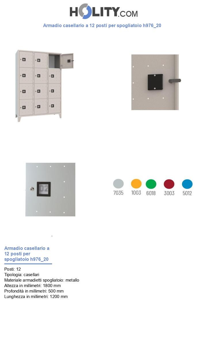 Armadio casellario a 12 posti per spogliatoio h976_20
