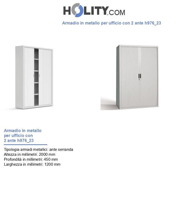 Armadio in metallo per ufficio con 2 ante h976_23