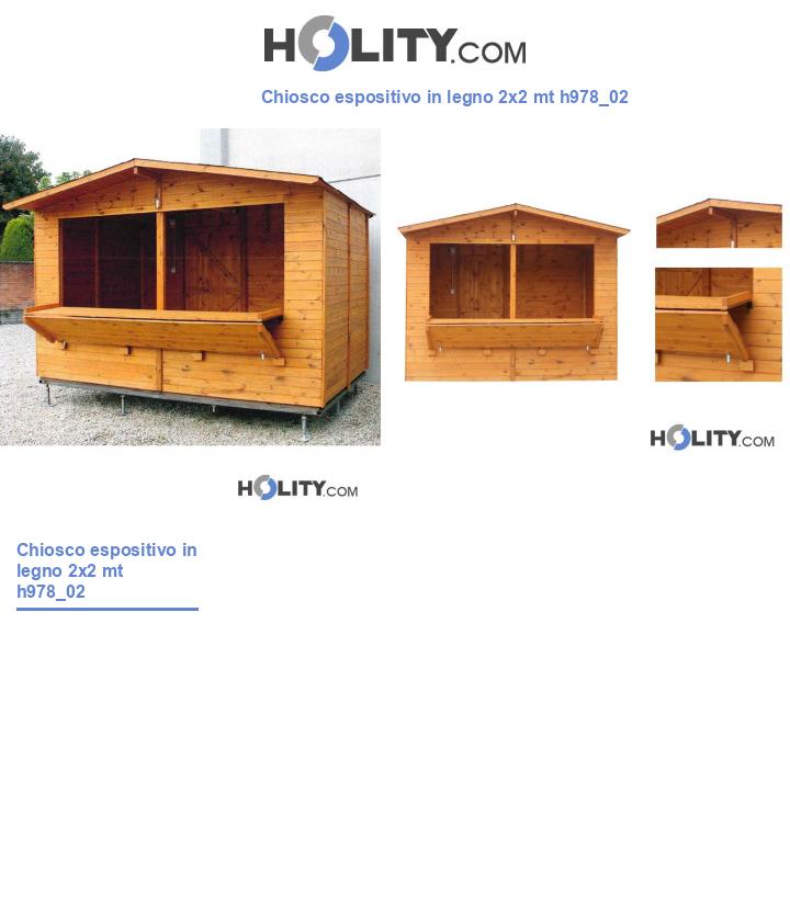 Chiosco espositivo in legno 2x2 mt h978_02