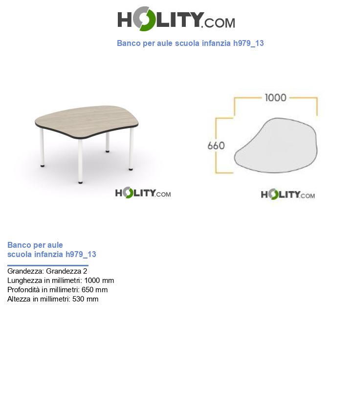 Banco per aule scuola infanzia h979_13