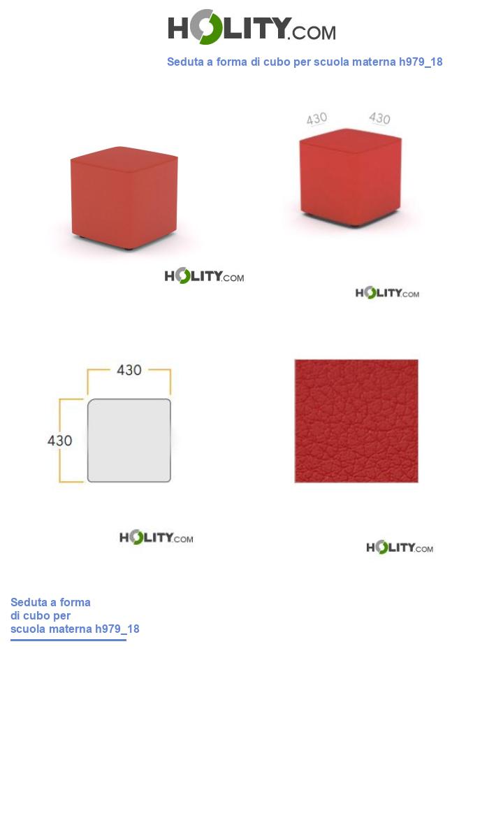 Seduta a forma di cubo per scuola materna h979_18