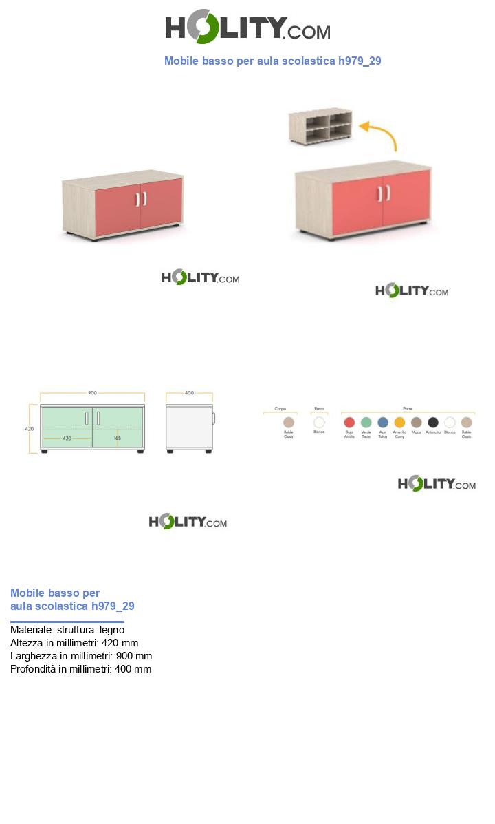 Mobile basso per aula scolastica h979_29