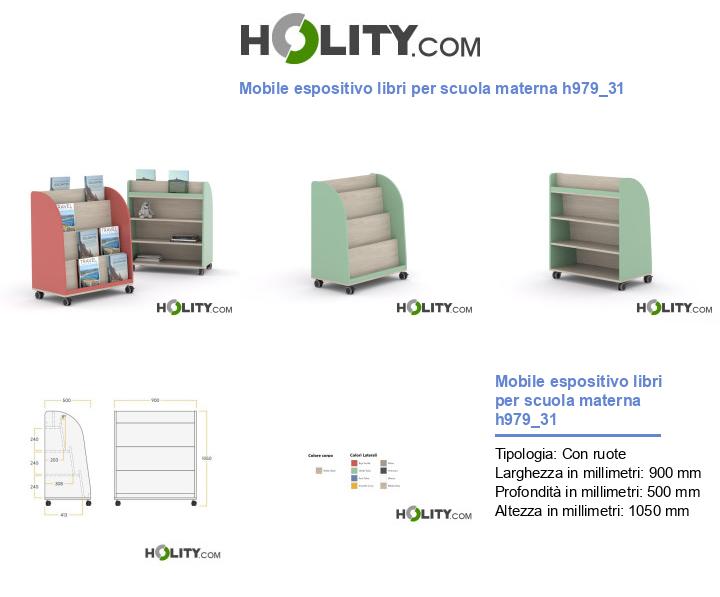 Mobile espositivo libri per scuola materna h979_31