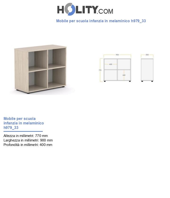 Mobile per scuola infanzia in melaminico h979_33