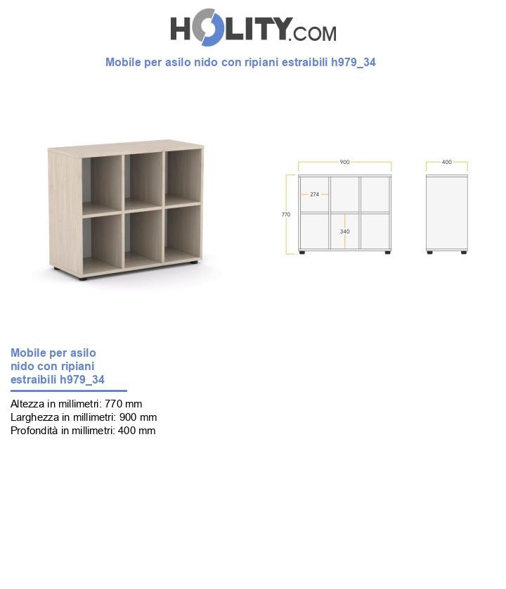Mobile per asilo nido con ripiani estraibili h979_34