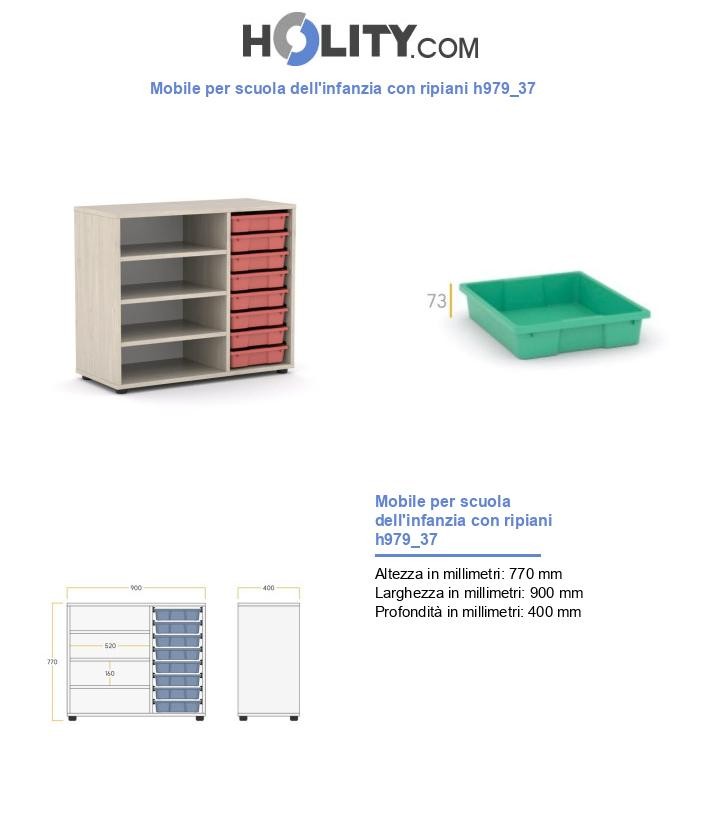 Mobile per scuola dell'infanzia con ripiani h979_37