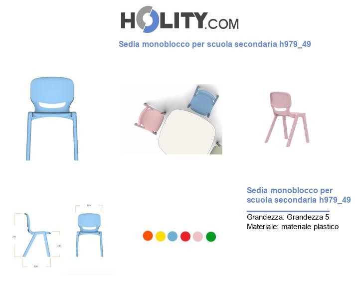 Sedia monoblocco per scuola secondaria h979_49