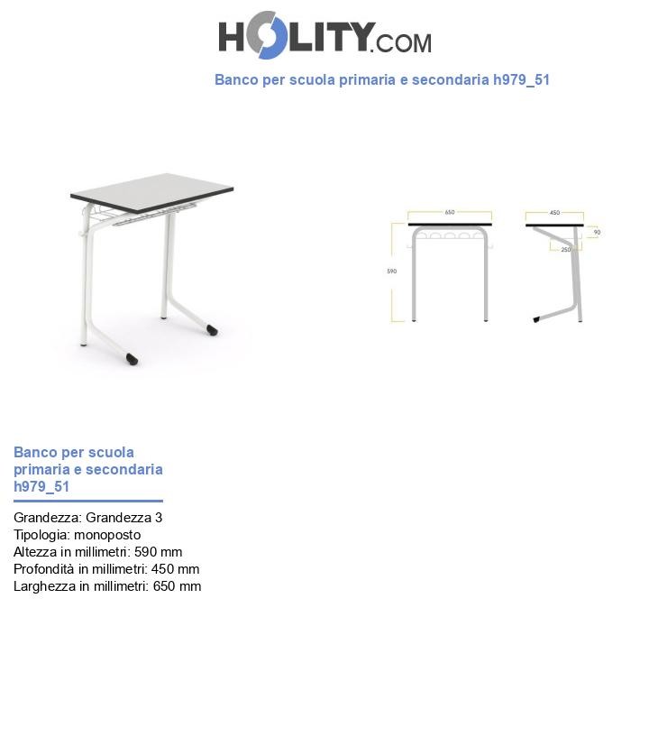 Banco per scuola primaria e secondaria h979_51