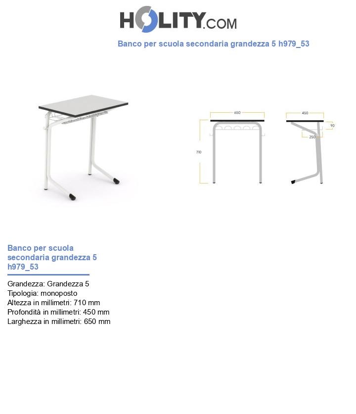 Banco per scuola secondaria grandezza 5 h979_53