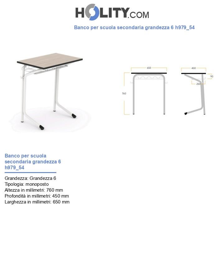 Banco per scuola secondaria grandezza 6 h979_54