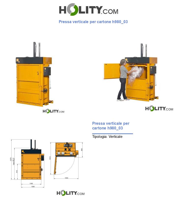 Pressa verticale per cartone h980_03