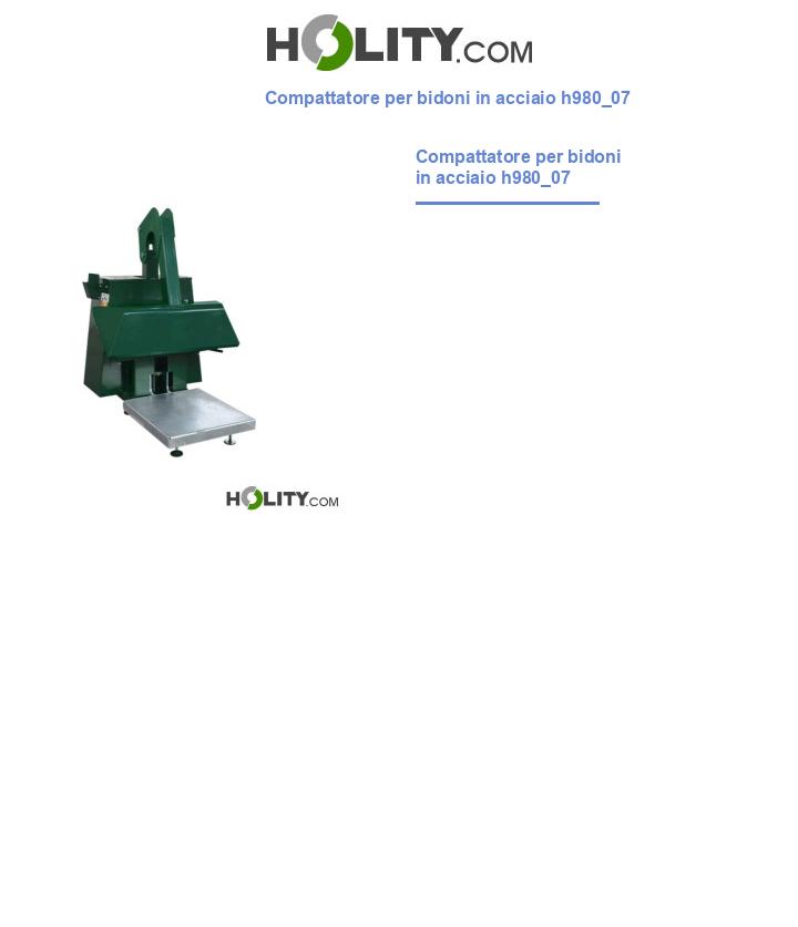 Compattatore per bidoni in acciaio h980_07