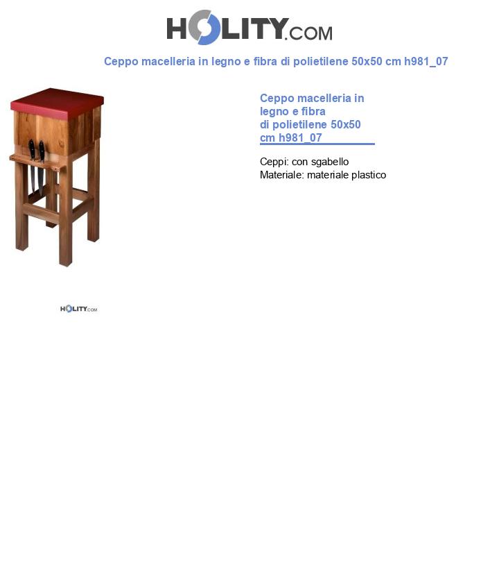 Ceppo macelleria in legno e fibra di polietilene 50x50 cm h981_07
