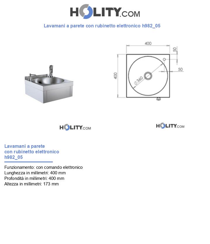 Lavamani a parete con rubinetto elettronico h982_05