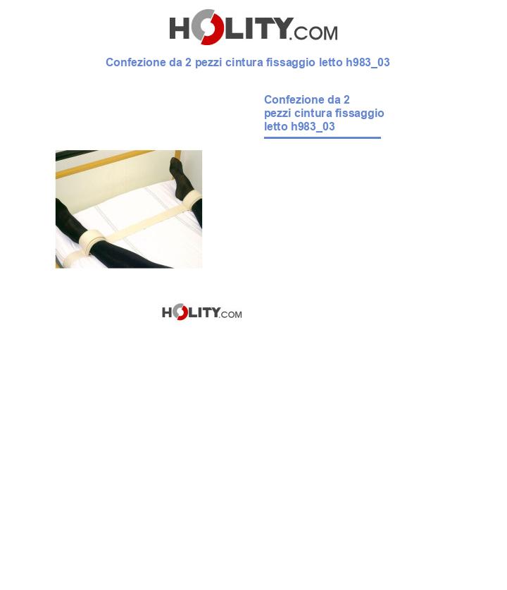 Confezione da 2 pezzi cintura fissaggio letto h983_03