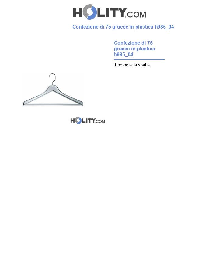 Confezione di 75 grucce in plastica h985_04