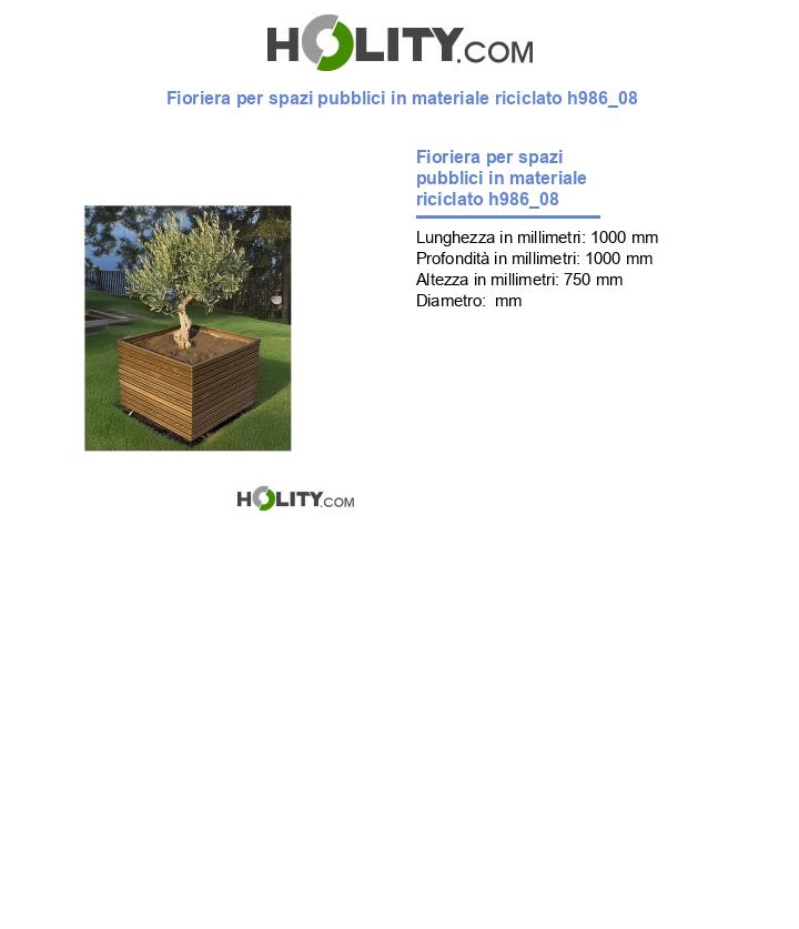 Fioriera per spazi pubblici in materiale riciclato h986_08