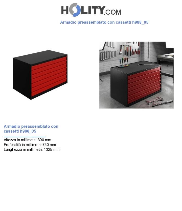 Armadio preassemblato con cassetti h988_05