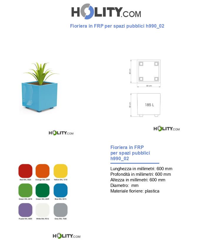 Fioriera in FRP per spazi pubblici h990_02