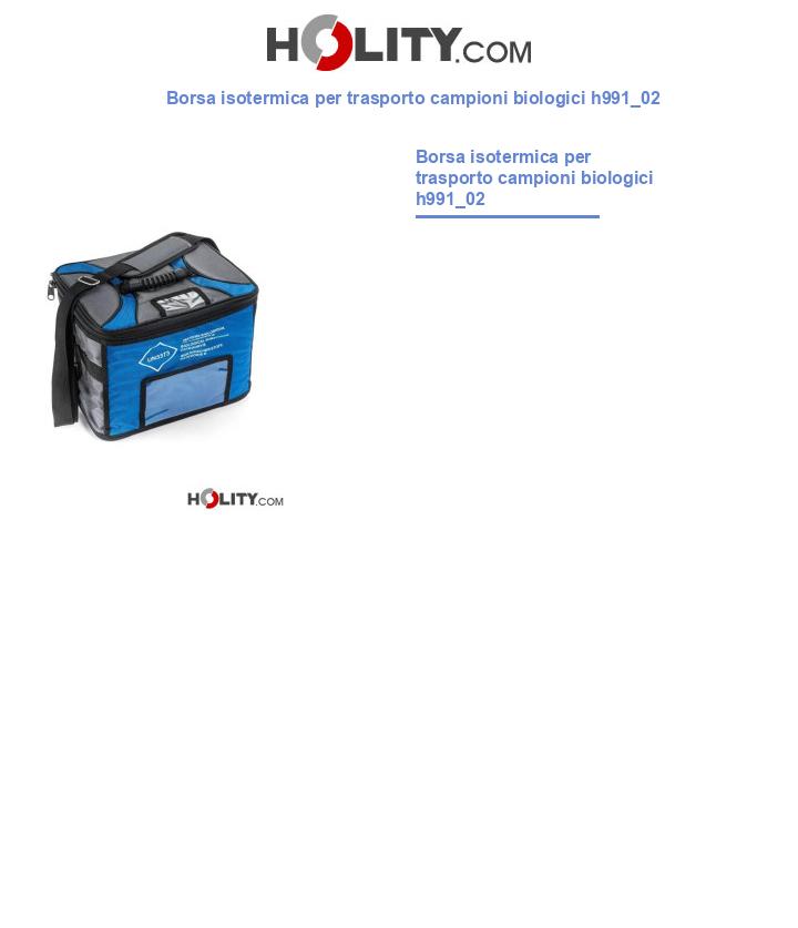 Borsa isotermica per trasporto campioni biologici h991_02